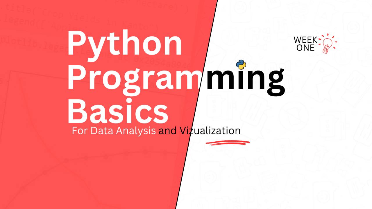 Python programming Basics for Data analysis and visualization